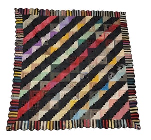 LOG CABIN CRAZY QUILT