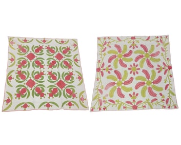 TWO APPLIQUE QUILTS