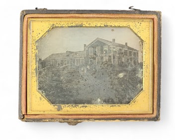 QUARTER PLATE DAGUERREOTYPE OF A MACHINE SHOP