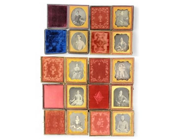 TEN SIXTH PLATE DAGUERREOTYPES OF WOMEN AND GIRLS