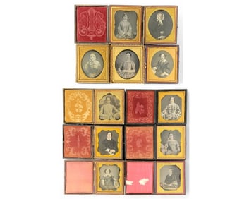 ELEVEN SIXTH PLATE DAGUERREOTYPES OF WOMEN