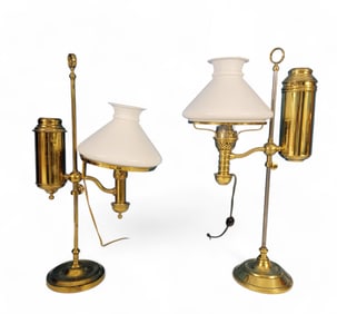TWO STUDENT LAMPS
