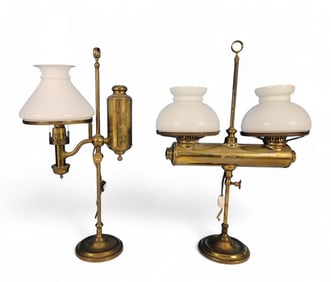 TWO STUDENT LAMPS
