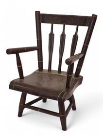 DECORATED CHILD'S WINDSOR CHAIR