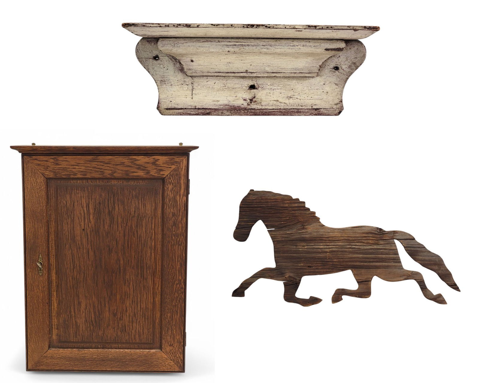 HANGING CUPBOARD, SHELF, AND HORSE SILHOUETTE (1 of 8)