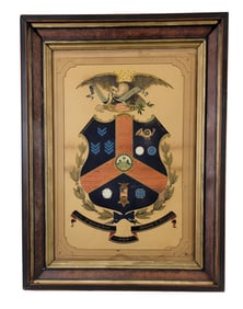 CIVIL WAR ESCUTCHEON FOR 1ST SARGEANT JAMES JOHNSON, PENNSYLVANIA