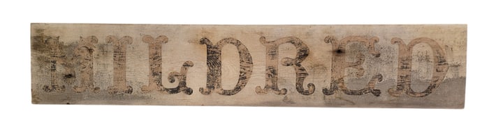 "MILDRED" SIGN