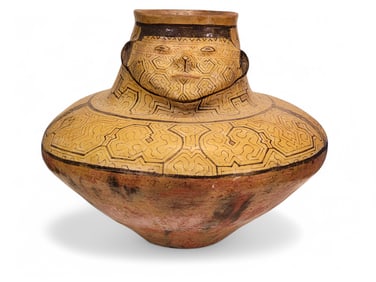 LARGE SHIPIBO-CONIBO FACE VESSEL