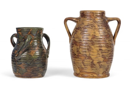 TWO FULPER POTTERY VASES