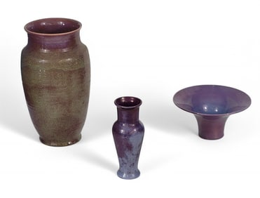 THREE PIECES OF COWAN POTTERY
