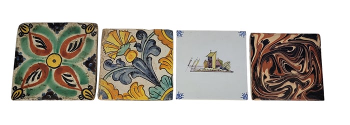 FOUR MISCELLANEOUS TILES