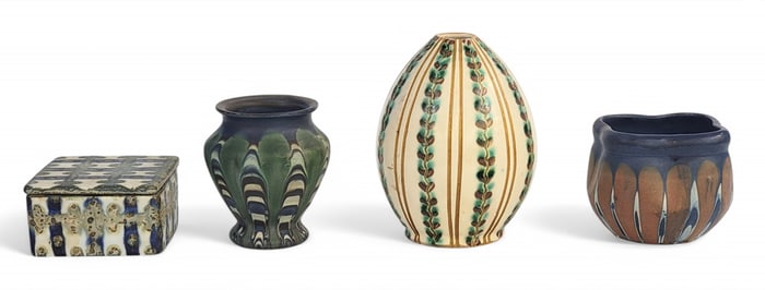 FOUR PIECES OF DANISH POTTERY