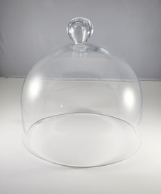 LARGE BLOWN GLASS CHEESE DOME