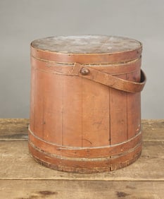 PAINTED FIRKIN OR SUGAR BUCKET