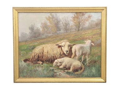 SHEEP BY THOMAS CORWIN LINDSAY (OHIO, 1839-1907)