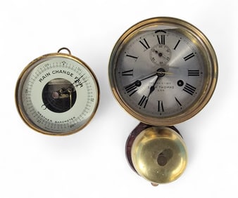 SHIP'S CLOCK AND BAROMETER