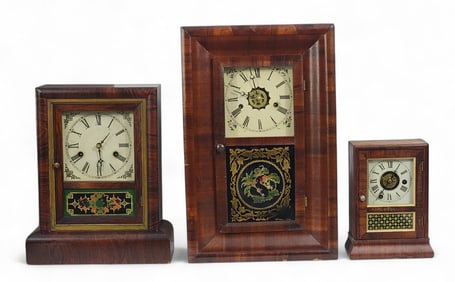 THREE SHELF CLOCKS