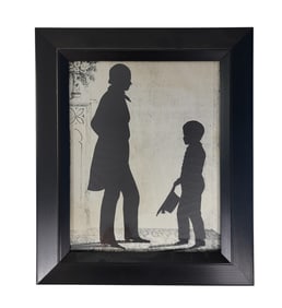 SILHOUETTE OF A MAN AND A BOY