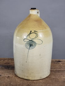 LARGE DECORATED STONEWARE JUG