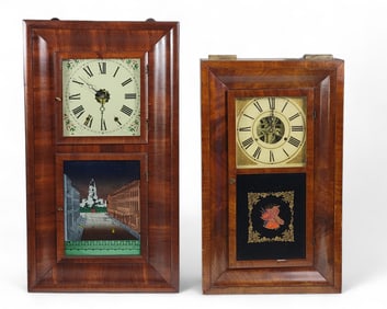 TWO OGEE CLOCKS
