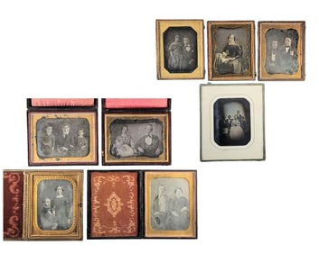 EIGHT QUARTER PLATE DAGUERREOTYPES