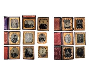 FIFTEEN PHOTOGRAPHS OF WOMEN AND CHILDREN