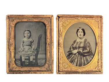TWO HALF PLATE PHOTOGRAPHS