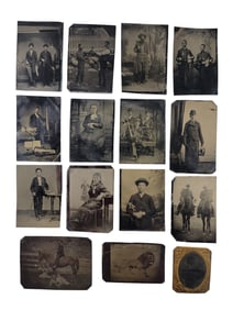 COLLECTION OF TINTYPES, INCLUDING OCCUPATIONAL