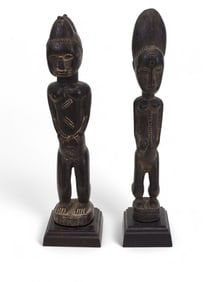 TWO BAULE-STYLE AFRICAN CARVINGS