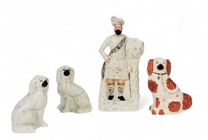 FOUR STAFFORDSHIRE FIGURES