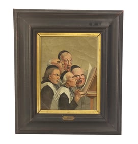 CHOIR SINGERS BY ADOLPHE GUSTAVE BINET (FRANCE, 1854-1897)