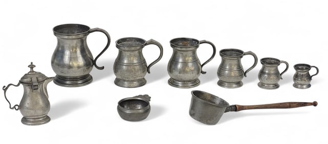 COLLECTION OF PEWTER