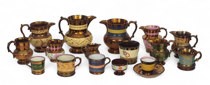 COLLECTION OF COPPER LUSTER