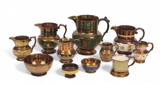 COLLECTION OF COPPER LUSTER