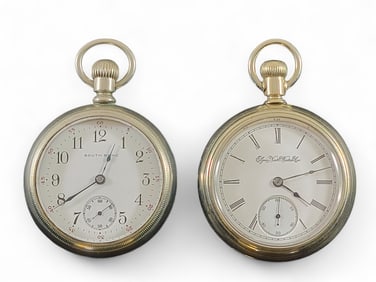 TWO GENTLEMAN'S OPEN-FACE POCKET WATCHES