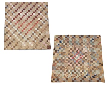 TWO PATCHWORK QUILTS