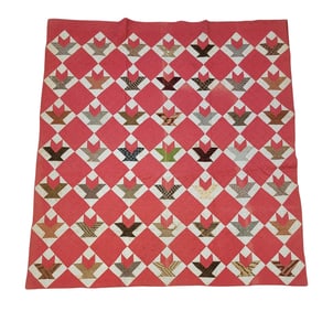 PIECED "BASKET" QUILT