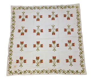 OHIO TULIP APPLIQUE QUILT
