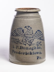 EAGLE-DECORATED STONEWARE CANNING JAR