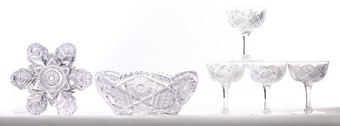 COLLECTION OF AMERICAN BRILLIANT CUT GLASS