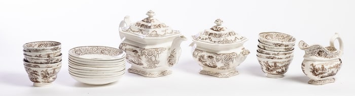 TRANSFER-PRINTED TEA SERVICE