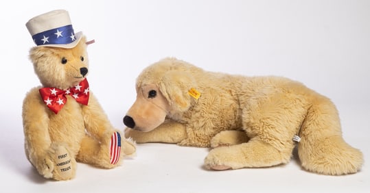 STEIFF DOG AND BEAR