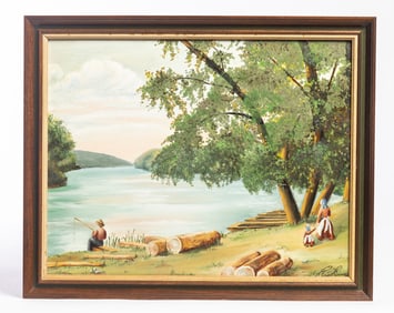 TUSCARAWAS RIVER LANDSCAPE BY EDNA LUEKING