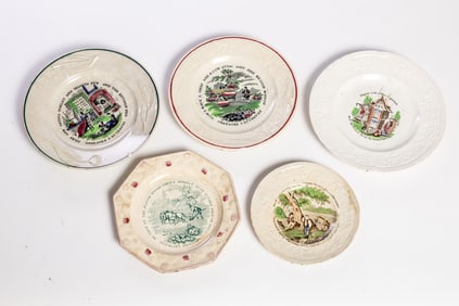 FIVE CHILD'S FRANKLIN'S MAXIM PLATES