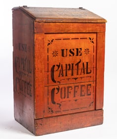 DECORATED COFFEE BIN