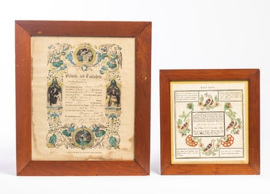 TWO PRINTED OHIO FRAKTUR