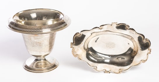 TWO PIECES OF STERLING SILVER