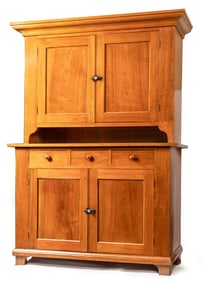 ZOAR, OHIO STEP-BACK CUPBOARD