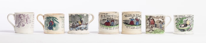 SEVEN CHILD'S FRANKLIN'S MAXIMS MUGS