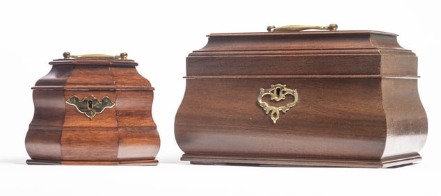 TWO WILLIAMSBURG TEA CADDIES